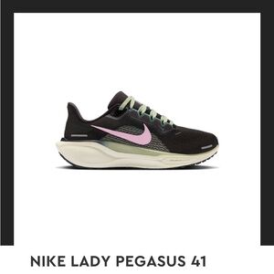 Women's Nike Zoom Pegasus  41 Black/Pink Foam-Jade Horizon-Bicoastal Size 9